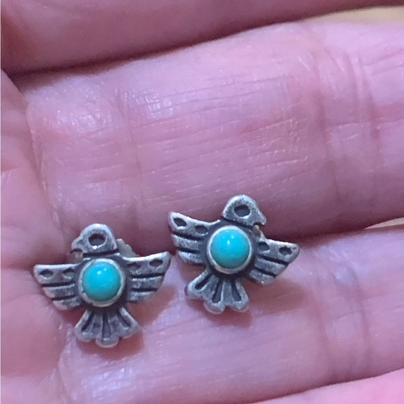 James Avery Retired Songbird turquoise Earrings - Picture 1 of 2